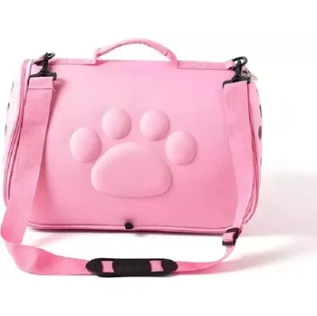 Taška pro psa a kočku TopTechnology Přenosná prodyšná skládací taška pro domácí zvířata Cats and Dogs Go Out, rozměr: 52×27×28 cm (růžová)