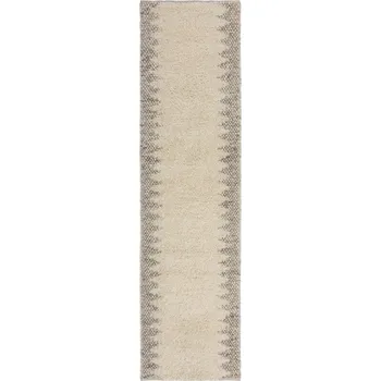 Ručně tkaný běhoun Minerals Border Natural - doprava zdarma