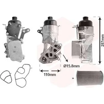 Chladič motoru Olejový chladič, motorový olej VAN WEZEL 09013729