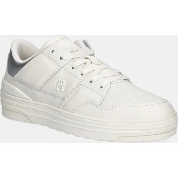 Pánské tenisky Kožené sneakers boty Tommy Hilfiger FEMININE BASKET SNEAKER béžová barva, FW0FW08326 01X, EUR 41
