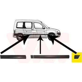 Blatník karosérie Ozdobná / ochranná lišta, blatník VAN WEZEL 4051422