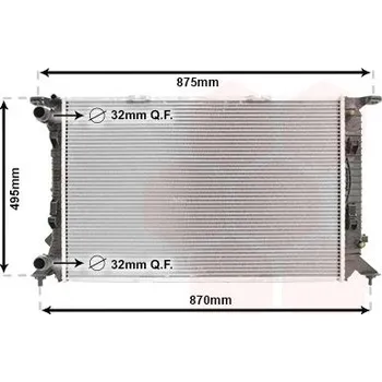 Chladič motoru Chladič, chlazení motoru VAN WEZEL 03002292