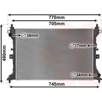 Chladič motoru Chladič, chlazení motoru VAN WEZEL 52012703