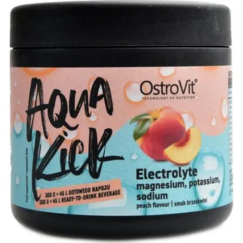 Doplněk stravy Ostrovit Aqua Kick Electrolyte 300 g broskev