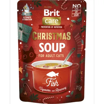 Krmivo pro kočku 30x75g Brit Care Cat Vánoční polévka vlhké krmivo pro kočky