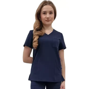 Zdravotnický oděv Dámská lékařská blůza tmavě modrá Casual Premium (L)