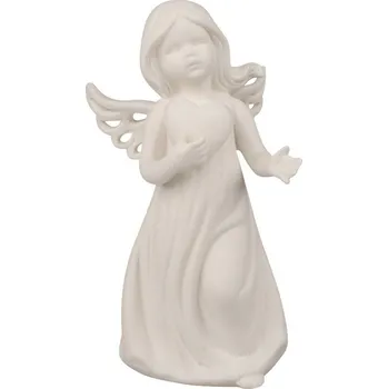 Vánoční dekorace Anděl se srdcem porcelánový 9 x 17,5 x 10 cm