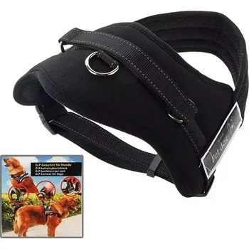 Postroj pro psa TopTechnology Hrudní popruh pro psy Soft Thicken, velikost M (50-65cm)(Černý)