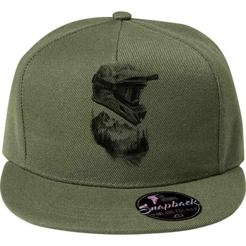 Pánské tričko Helma, Freeride, Enduro, Motocross, Quad, černý tisk - Kšiltovka, čepice 5P RAP - nastavitelná