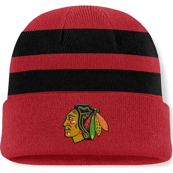 Čepice Fanatics Pánská zimní čepice Chicago Blackhawks NHL Swipe Cuffed Beanie