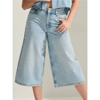 Sinsay - Džíny s širokými nohavicemi a vysokým pasem - modrá - 801DB-50J - 801DB-50J-36