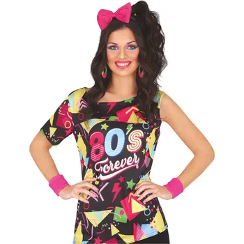 Karnevalový kostým GuircaDámské tričko 80's Forever - dámský retro kostým Velikost: L 42 - 44