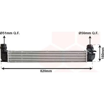 Chladič motoru Chladič turba VAN WEZEL 43004412