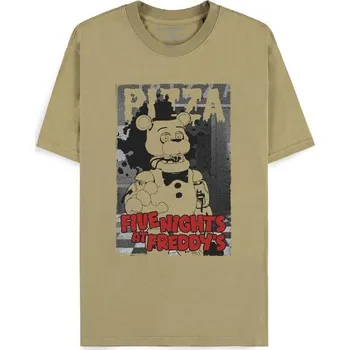 Pánské tričko Difuzed Tričko Five Nights At Freddy's - Pizza 2XL Khaki