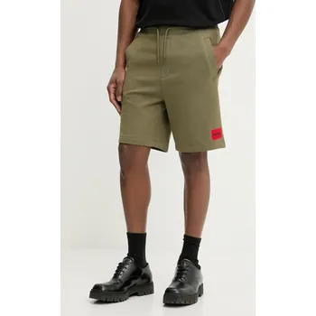 Bavlněné šortky HUGO Diz222 černá barva, 50466196 91E, vel. XXL