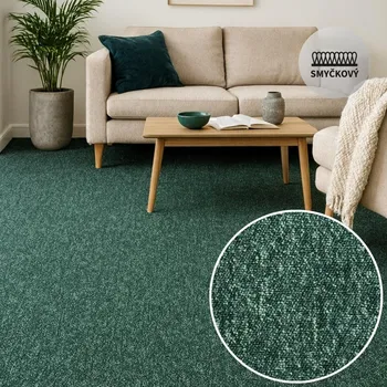 Koberec Koberec metráž LYON zelená /AB 41 Označení šíře role: 4 m