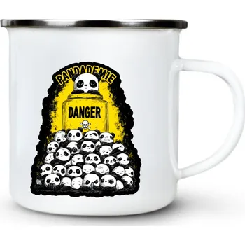 Pandademie - Plechový hrnek VELKÝ 400ml (500 ml po okraj) - 400 ml