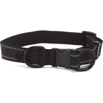 Obojek pro psa TopTechnology Reflexní obojek pro psy, voděodolný, černý s přezkou, velikost M