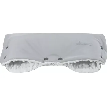Rukávník ESITO | Rukávník ke kočárku Minky softshell RFX Silver - šedá / stříbrná / 45 x 53 cm