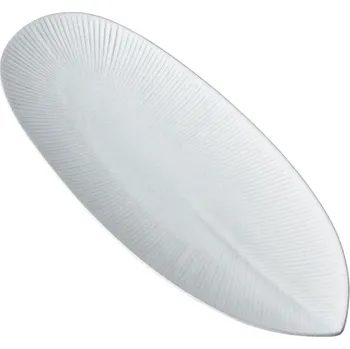 Talíř Servírovací talíř SNOW LEAF 31 cm, bílá, keramika, MIJ - doprava zdarma od 2999 Kč