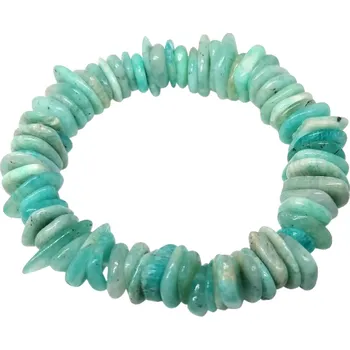 Náramek Amazonitový náramek disky nepravidelné (masivní)