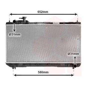 Chladič motoru Chladič, chlazení motoru VAN WEZEL 53002297