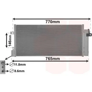 Výparník klimatizace Kondenzátor, klimatizace VAN WEZEL 08005062