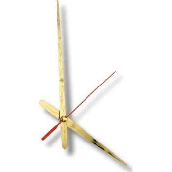 Hodinové ručičky zrcadlové zlaté 100/140mm - Květa