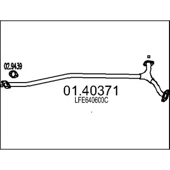 Výfuková trubka MTS Výfuková trubka MTS 01.40371