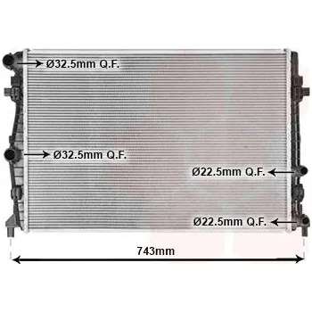 Chladič motoru Chladič, chlazení motoru VAN WEZEL 58012717