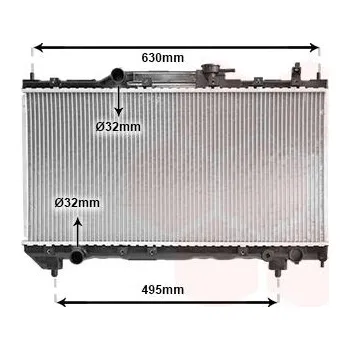 Chladič motoru Chladič, chlazení motoru VAN WEZEL 53002237