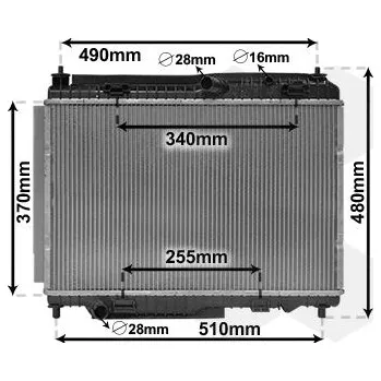 Chladič motoru Chladič, chlazení motoru VAN WEZEL 18012701