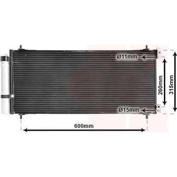 Výparník klimatizace Kondenzátor, klimatizace VAN WEZEL 40005301