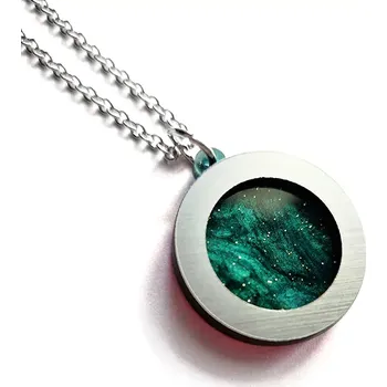 Šperk Inside circle SPRING NIGHT náhrdelník smaragdový náhrdelník
