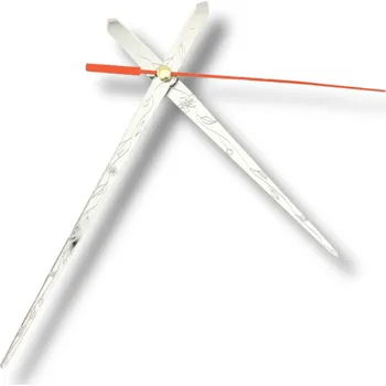 Hodinové ručičky zrcadlové stříbrné 100/140mm - Květa