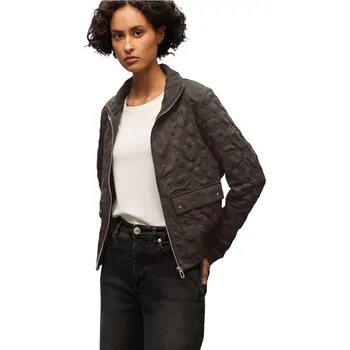 Dámská hnědá prošívaná bunda s 3D jacquard vzorem Street One 212820 čokoládová velikost 44