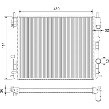 Chladič motoru Chladič, chlazení motoru VALEO 732721
