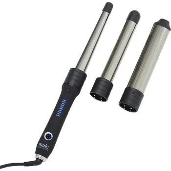 Stylingový přípravek MUK Curl Stick – profesionální stylovací nástroj s vyměnitelnými hlavicemi pro dlouhotrvající lokny a vlny Kulma / žehlička pro lokny a vlny • MUK Curl Stick