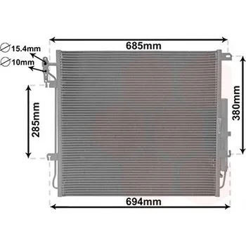 Výparník klimatizace Kondenzátor, klimatizace VAN WEZEL 02005209