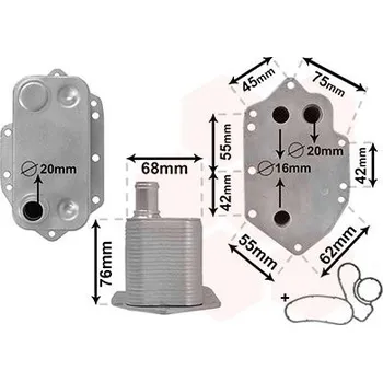 Motor automobilu Olejový chladič, motorový olej VAN WEZEL 06003554