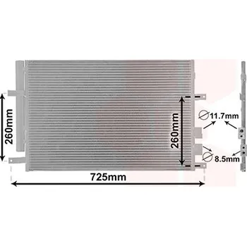 Výparník klimatizace Kondenzátor, klimatizace VAN WEZEL 01005097