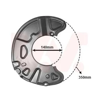 Brzdový kotouč Ochranný plech proti rozstřikování, brzdový kotouč VAN WEZEL 3097372