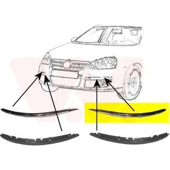 Lišta karosérie Ozdobná / ochranná lišta, nárazník VAN WEZEL 5886483