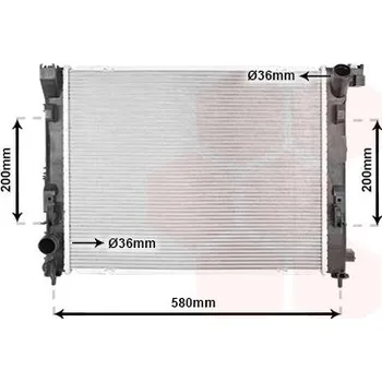 Chladič motoru Chladič, chlazení motoru VAN WEZEL 13012715