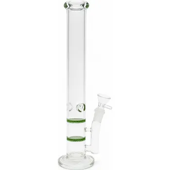 Čistič dýmky WeedShop Skleněný bong HoneyComb zelený 38 cm