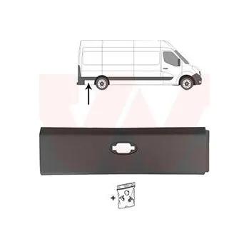 Lišta karosérie Ozdobná / ochranná lišta, boční stěna VAN WEZEL 3799428