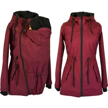 Softshellová nosící parka 2v1 - vínová Velikost: S