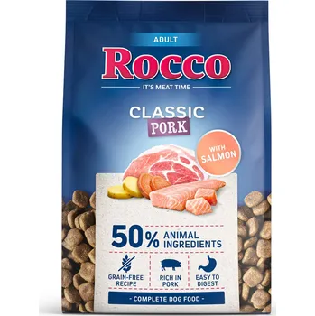 Krmivo pro psa Rocco Classic Adult vepřové s lososem - 5 x 1 kg