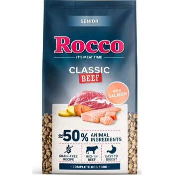 Krmivo pro psa Rocco Senior Classic hovězí s lososem - 2 x 10 kg