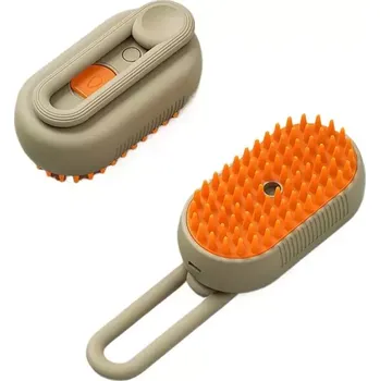 Péče o srst a drápky TopTechnology Pet Electric Spray Comb Nabíjecí Kartáč pro Hladění Koček (Káva)
